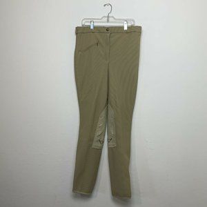 Khaki English Riding Pants Womans Size 30.  Zip Pocket, All Synthetic Materials